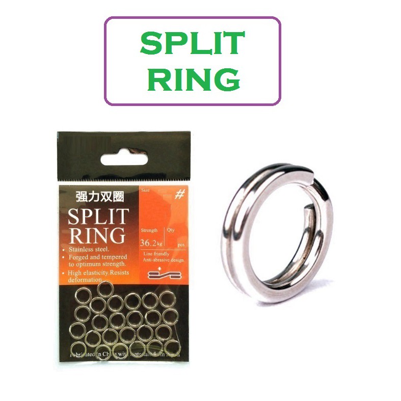 [[ PongFishing ]] สปลิทริง (SPLIT RING) สแตนเลสอย่างดี แข็งแรง ไม่เป็นสนิม สำหรับงานจิ๊ก และงานเหยื่อปลอม