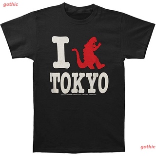 เสื้อยืดลำลอง Godzilla Mens I Tokyo Slim Fit T-Shirt Black Popular T-shirts