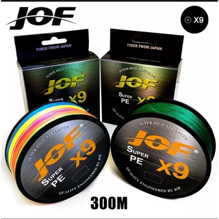 1-2 วัน (ส่งไว ราคาส่ง) JOF PE X9 300M * Multicolor* สายพีอี ถัก9 ยาว 300เมตร หลากสี (ทุก10เมตร 1 สี)【555 Mall】