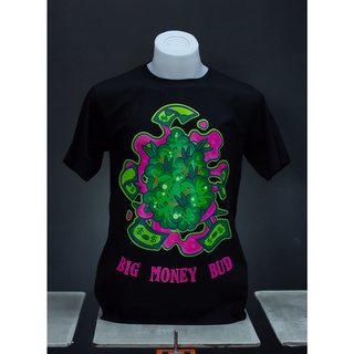 เสื้อยืดกัญชา BIG MONEY BUD เสื้อยืด420.STYLE  ผ้าCOTTON100%