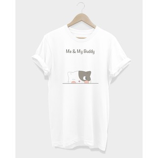 เสื้อยืดลายแมว Me &amp; My Buddy T-Shirt