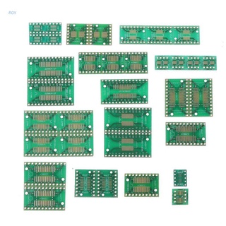 ROX ชุดแผ่นบอร์ดอะแดปเตอร์แปลง PCB SMD เป็น DIP SOP SSOP TSSOP SOT23 8 10 14 16 20 24 28 7value 5 ชิ้น 35 ชิ้น