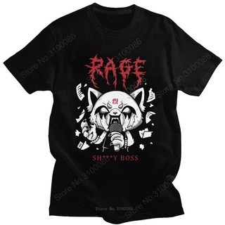 เสื้อยืดผ้าฝ้าย เสื้อยืดแขนสั้น ผ้าฝ้ายแท้ พิมพ์ลาย Aggretsuko Aggressive Retsuko Karaoke Rage สําหรับผู้ชาย