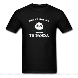 คอลูกเรือเสื้อยืดคอกลมขายดี เสื้อยืดแขนสั้นลําลอง พิมพ์ลาย Never Say No To Panda สไตล์คลาสสิก สําหรับผู้ชาย FKjnkh95ADob