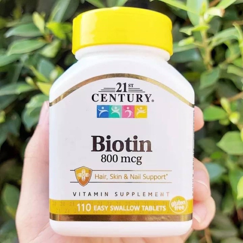21st Century – Biotin High Potency 800 mcg 110 Tablets (ไบโอติน 800 ไมโครกรัม 110 เม็ด)