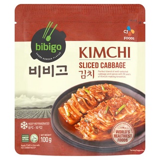 บิบิโก กิมจิกะหล่ำปลีหั่น 100 กรัมBIBIGO SLICED CABBAGE KIMCHI 100G