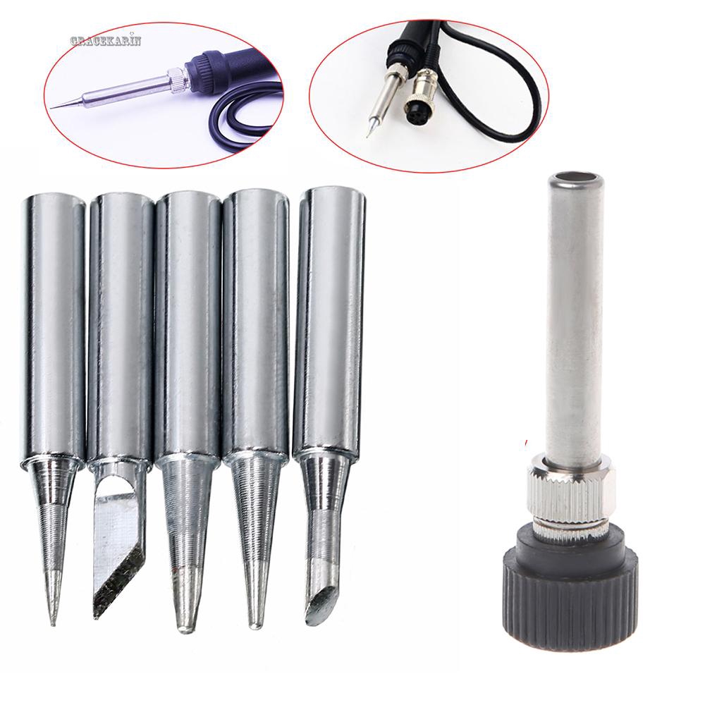 Soldering Iron Tips Station Solder For Hakko Welding 5pcs Handle 42mm 900m Tb Ti T 3c T 2 4d Tk Tools Supplies Shopee Thailand