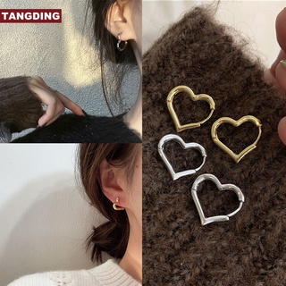 【COD Tangding】 เครื่องประดับต่างหูกระดุมรูปหัวใจ