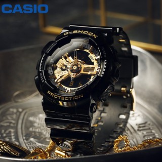 Casio G-Shock นาฬิกาข้อมือผู้ชาย สีดำ/สีทอง สายเรซิ่น รุ่น GA-110GB-1A (ดำทอง)ของแท้100%ประกันศูนย์ CASIO 1 ปีของขวัญ