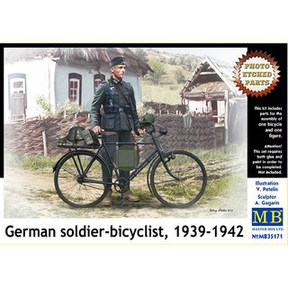 ฟิกเกอร์โมเดล Figure Model 1/35 Master Box MB35171 German soldier-bicyclist, 1939-1942