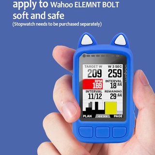 Wahoo ELEMNT BOLT 2.0 V2 GPS จักรยาน เคสคอมพิวเตอร์ การ์ตูนหูแมว เคสซิลิโคนเจลลี่ เคสป้องกัน เคสนิ่ม Wahoo ELEMNT BOLT V2 เคส