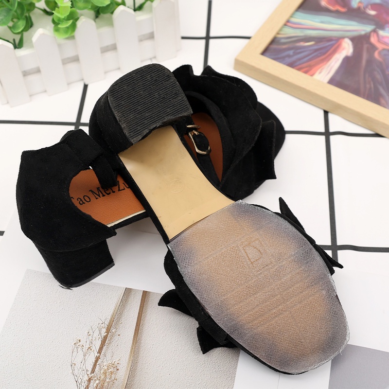 แผ่นยางรองเท้า กันลื่น มีกาวในตัว ที่ทนต่อการสึกหรอ สําหรับรองเท้าส้นสูง 1 ชิ้น