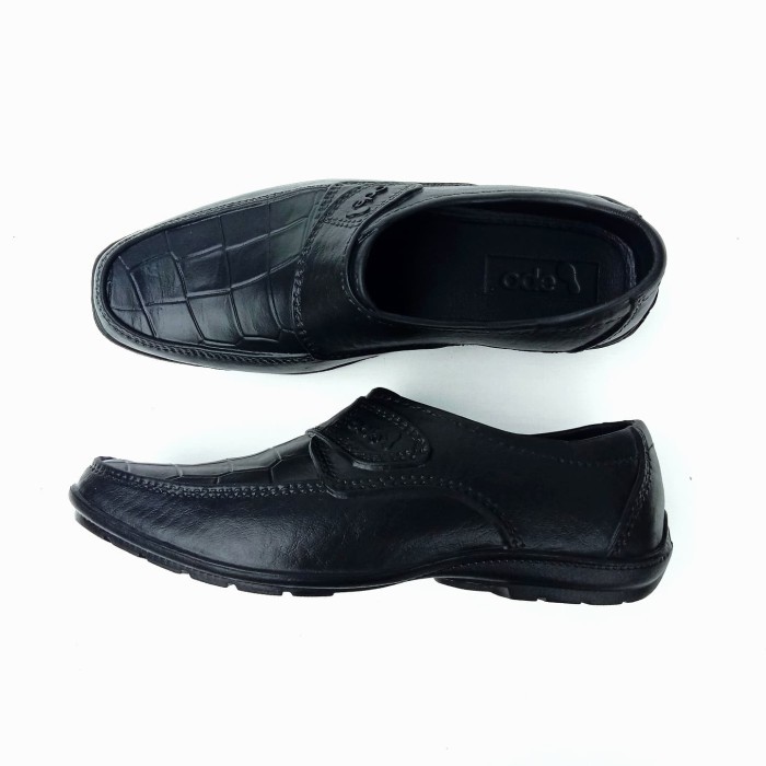 Hitam Light PYLON RUBBER MEN& 39;S POOFEL SHOES FULL BLACK ODE SIZE 40 - 45