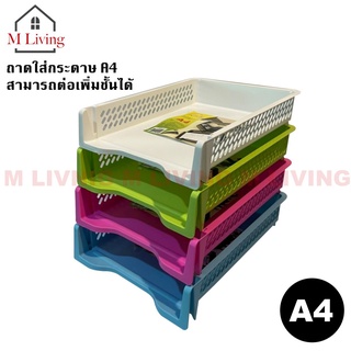 M LIVING - K617 ชั้นวางเอกสาร A4 ตะกร้าเก็บเอกสาร ตะกร้าใส่เอกสาร ถาดใส่เอกสารA4 ชั้นพลาสติก ถาดเก็บเอกสาร ชั้นวางของ