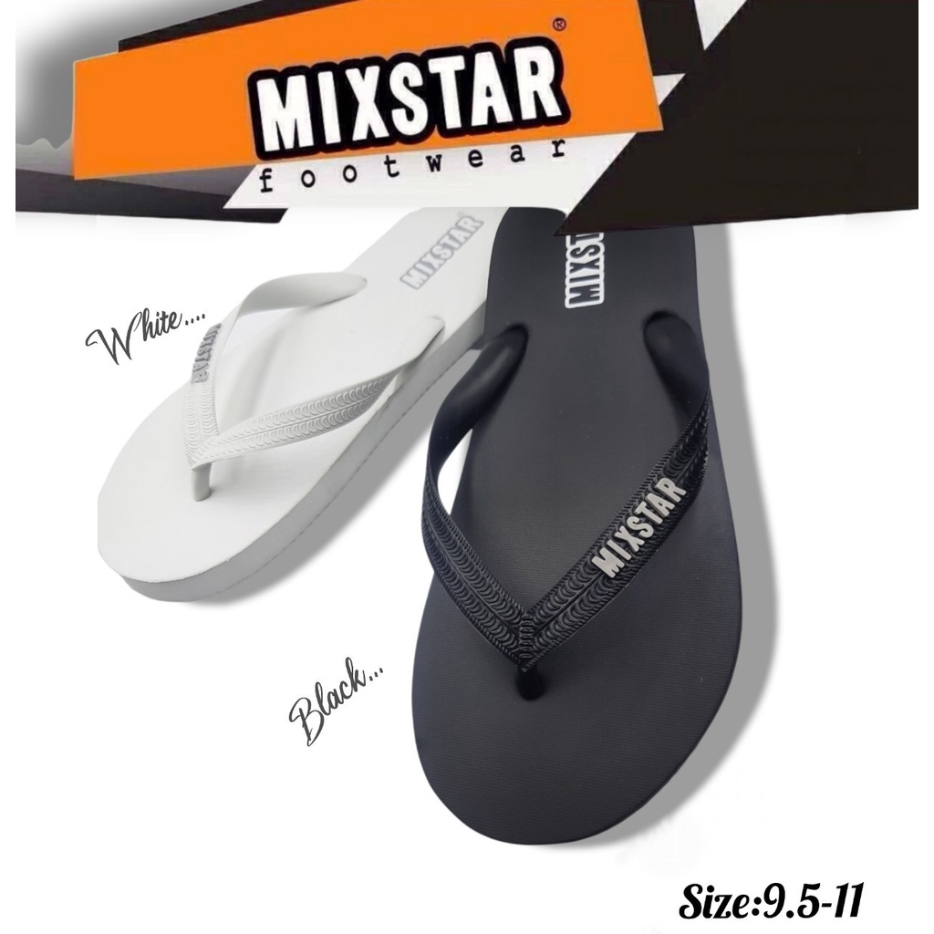 สินค้าขายดี รองเท้าแตะทรงคีบดำล้วนและขาว รุ่นMIXSTAR