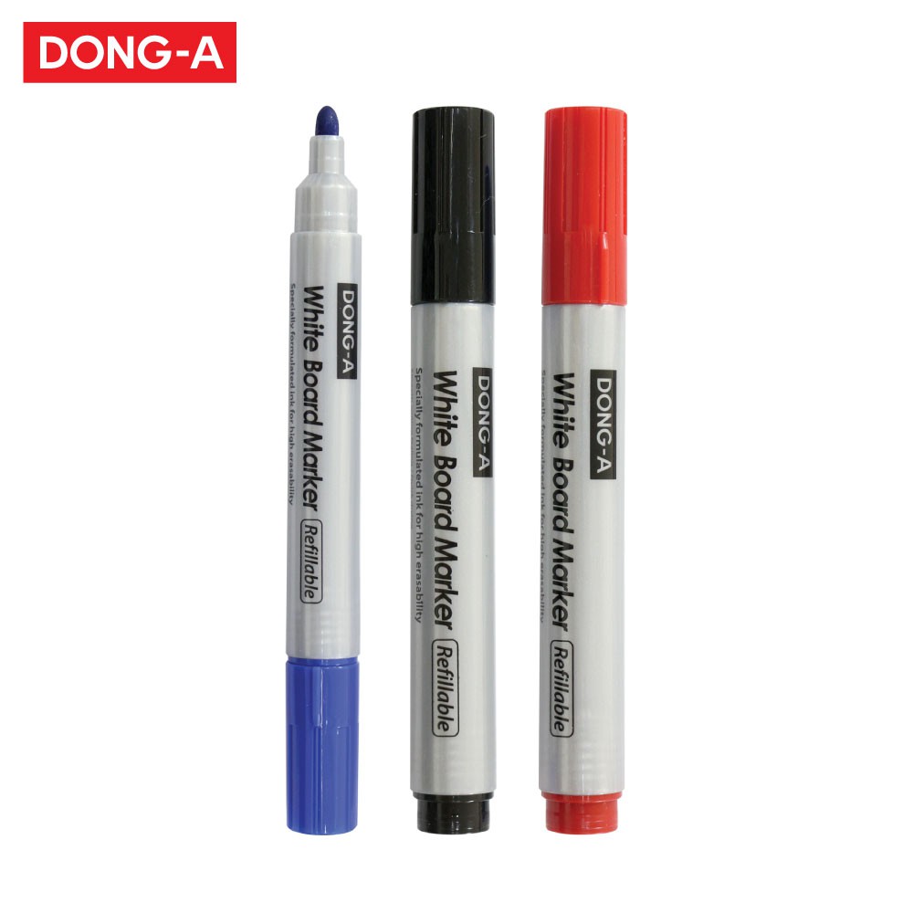 DONG-A (ดองอา) ปากกาไวท์บอร์ด หัวปากกาแข็งแรง ทนทาน ปลอดสารพิษ White Board Marker รหัส WR151