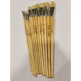 พู่กันทาสี ภู่กันทาสี พู่กันแบน พู่กันจีน Paintbrush พู่กัน เบอร์ 1-24