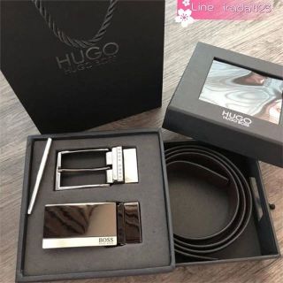 HUGO BOSS Belt and Buckle Set ของแท้ ราคาถูก