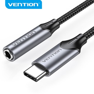 Vention Type C To 3 . 5 mm อะแดปเตอร์ช่องเสียบแจ็คหูฟัง Male To Female Usb C เชื่อมต่อสําหรับ Huawei BGM