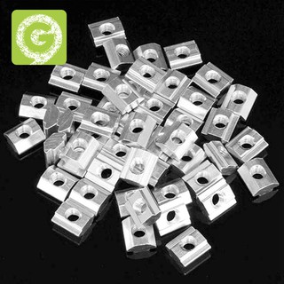 50pcs M5 Nut Zin-Plated Carbon Steel T Sliding N