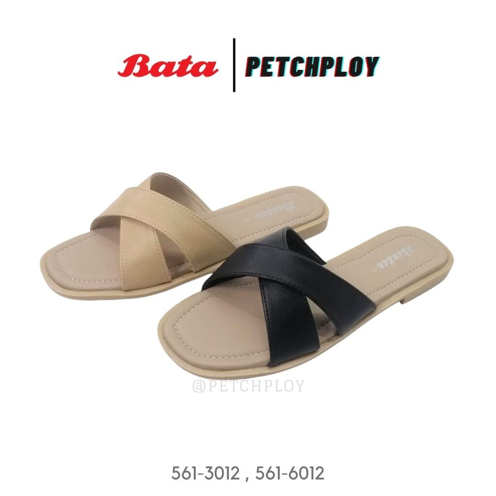 Bata รุ่น 3012-6012 รองเท้าแตะผู้หญิง บาจาของแท้ พร้อมส่ง Size 3-7 (36-41) รหัส 561-6012 , 561-3012