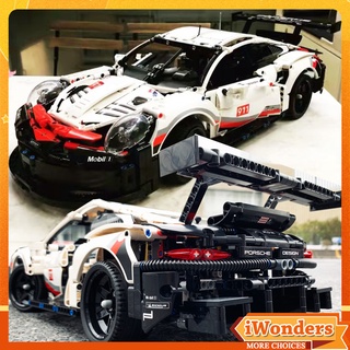 Porsche 911 RSR Technic MOC บล็อคตัวต่อรถแข่ง 1000 RR F-150 MOC/42096 ของเล่นสําหรับเด็กผู้ชาย