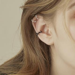 ต่างหูแบบติดหู Ear Clip 1 Pair Earrings ต่างหูระย้า Cool Lightning Wave Ear Clip Minimalist Jewelry