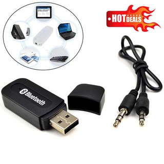 aux บลูทูธมิวสิค USB Bluetooth Audio Music Wireless Receiver Adapter 3.5mm Stereo Audio Bt 163