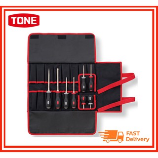 Tone Power Driver Set PGD8 ชุดไขควงด้ามยางแกนทะลุหัวตอก 8 ชิ้น พร้อมกระเป๋า