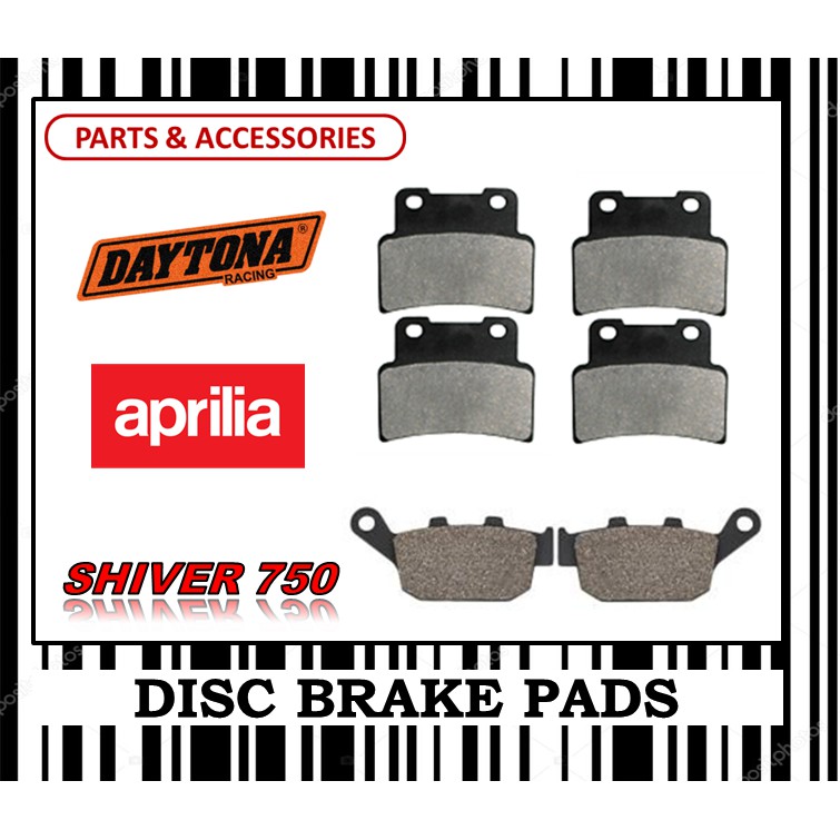 APRILIA SHIVER 750 ชุดผ้าเบรค SUPERBIKE FR0NT & REAR DAYTONA TYPE