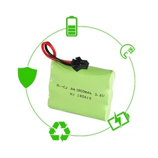 แบตเตอรี่ แบตเตอรี่รถบังคับ Ni-MH 3.6 V 1800 mAhเต็ม แจ็ค SM
