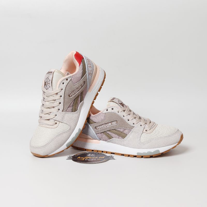 Reebok Classics GL 6000 รองเท้าผู้หญิงสีน้ําตาลสีชมพู