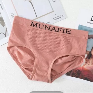 รุ่น-711 ใหม่กางเกงในหญิงMUNAFIE3Dรังผึ้งกางเกงกลางเอวระบายอากาศสะโพกยกสุภาพสตรีกิริยาไม่มีรอยต่อผ้าฝ้ายเป้ากางเกง