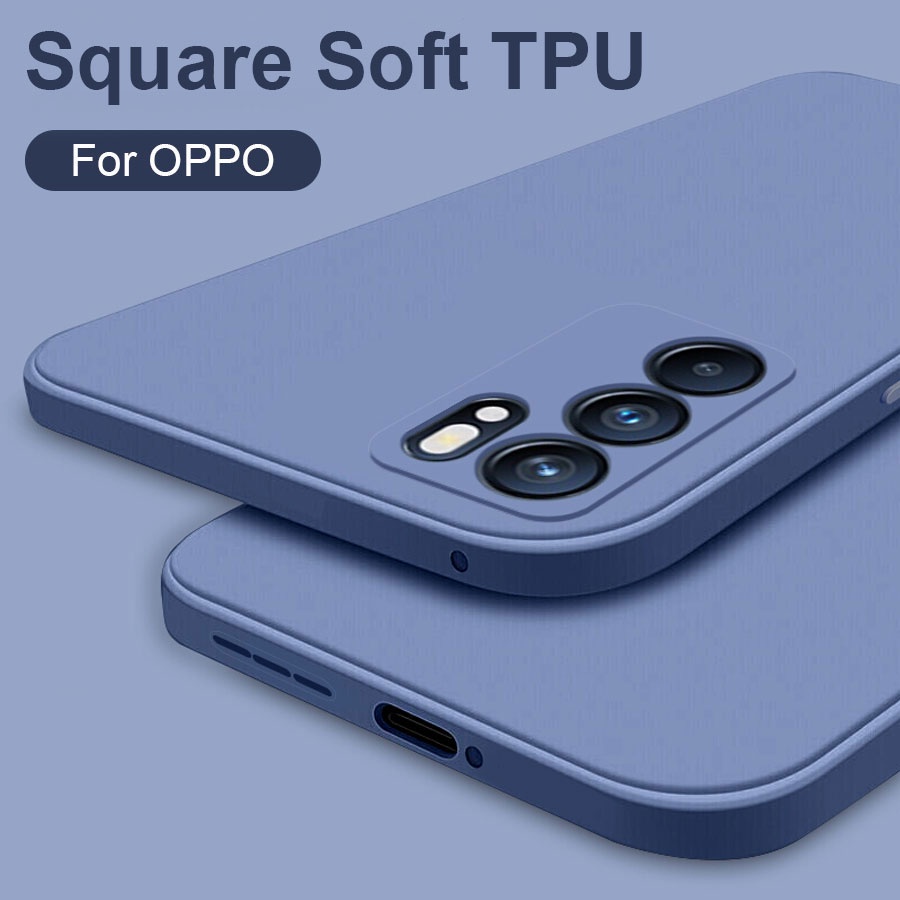 เคสโทรศัพท์มือถือ ซิลิโคน แบบนิ่ม สีพื้น สำหรับ Oppo A5S A3S F9 Pro F11 A54 A74 A12 A12E A52 A72 A92