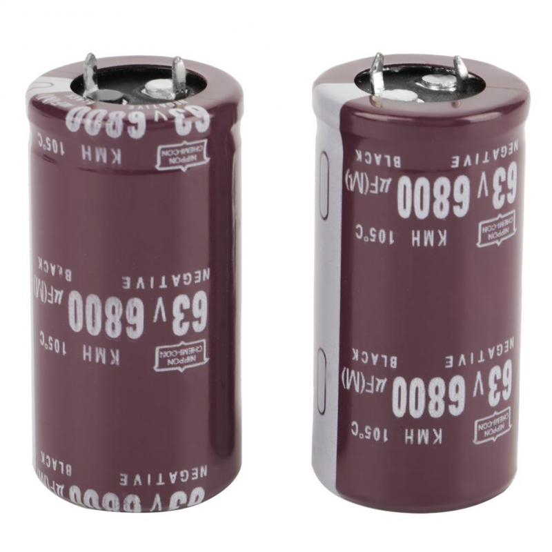 MaiB 2 ชิ้น 63V 6800uF Electrolytic Capacitor 25 50 มม.105°ซี