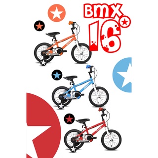 จักรยานเด็กสไตล์ BMX ขนาดล้อ 16 นิ้ว Stitch รุ่น Pluto 16 จักรยานเด็ก เฟรมเหล็ก Hi-Ten