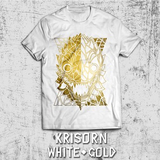 เสื้อยืด Krisorn รุ่น 1 สีขาว-ทอง