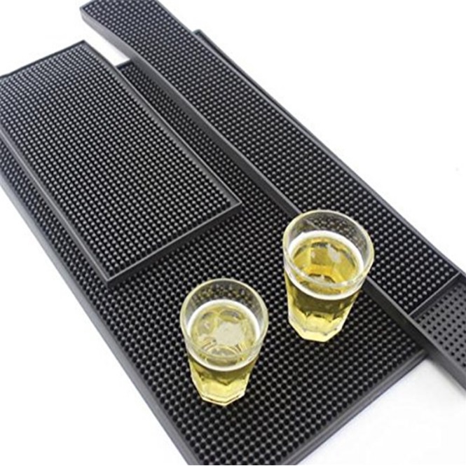Bar Mat ยางรองบาร์ 30cm*15cm สีดำ แผ่นยางรองเชคเกอร์ กันลื่น กันแก้วน้ำหกเลอะเทอะ - รูปที่ 7