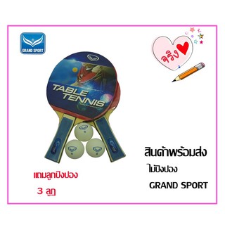 ไม้ปิงปอง ไม้เทเบิลเทนนิส (แบบคู่+ลูก) Grand Sport 378238 TWIN PRO II