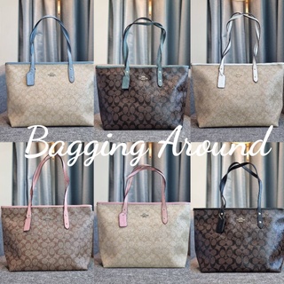 16" COACH CITY ZIP TOTE IN SIGNATURE 16"