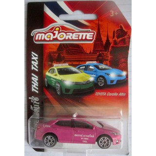 Majorette TOY โมเดลรถสะสม ไทย แท็กซี่ Thai Taxi Toyota Corolla Altis สี ชมพู รถเหล็กมาจอเร็ตต์