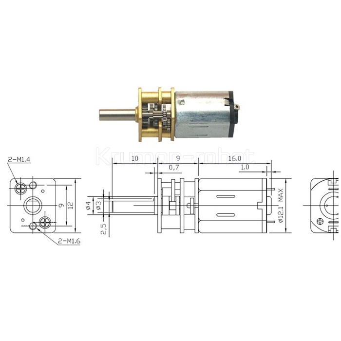 12GA - MicroGear  1:5 , 1:10 , 1:20 , 1:30 , 1:50 เป็นชุดอะไหล่เฟืองเกียร์ขนาดเล็ก เฟืองเหล็ก แข็งแรงทนทาน