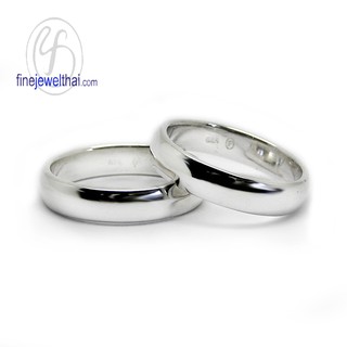 Finejewelthai แหวนเกลี้ยง-แหวนคู่-แหวนทองคำขาว-แหวนหมั้น-แหวนแต่งงาน-Couple-Silver-Wedding-Ring - RC135400