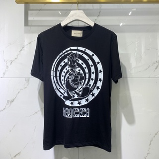 DISNEY DONALD DUCK Gucc1 2020 เสื้อยืดคอกลมแขนสั้นพิมพ์ลายเป็ดสําหรับผู้ชาย