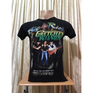 เสื้อยืดผ้าฝ้ายพิมพ์ลายแฟชั่นเสื้อวงมือสอง BIG &amp; RICH GRETCHEN WILSON XTREME MUZIK THE TOUR Size S มือ2