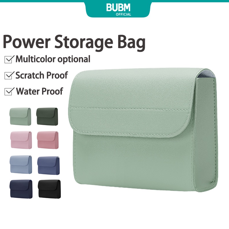 Bubm กระเป๋าเก็บเทปตีนตุ๊กแกดิจิทัล กันน้ํา กันรอยขีดข่วน ความจุขนาดใหญ่ อเนกประสงค์ HOOK and LOOP แบบพกพา แฟชั่นสําหรับผู้หญิง