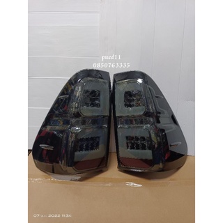 ไฟท้าย ไฟท้ายแต่ง TOYOTA REVO 2015-2018 ROCCO 2018 LED สี(สโมค)DEPO