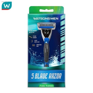 Watsons Men 5 Blade Razor (1Handle + 2Cartridges).