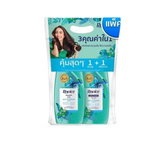 [แพคคู่] Rejoice รีจอยส์ สูตรขจัดรังแค แชมพู 410 มล.+ครีมนวดผม 410 มล.|Anti Dandruff 3 in 1 Shampoo + Conditioner 410 ml