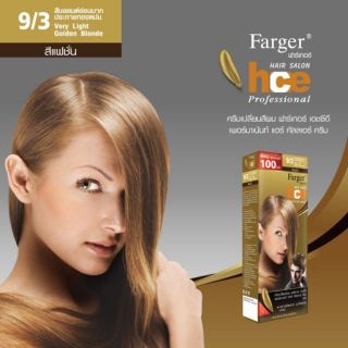 Farger ฟาร์เกอร์ ครีมเปลี่ยนสีผมแฟชั่น เบอร์ 9/3 สีบลอนด์อ่อนมากประกายทองหม่น